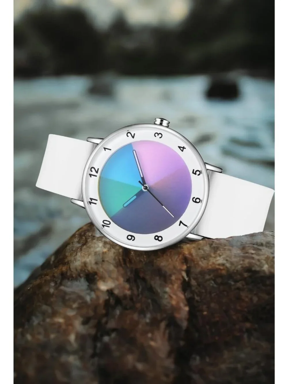 Unisex White Analog Quartz Creative Original Design Unique Casual Wrist Watch